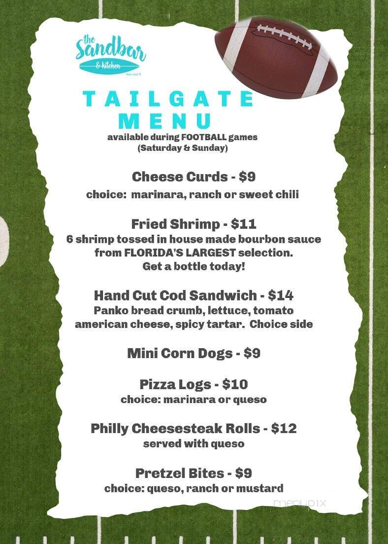 The Sandbar & Kitchen - Fernandina Beach, FL menu_pic