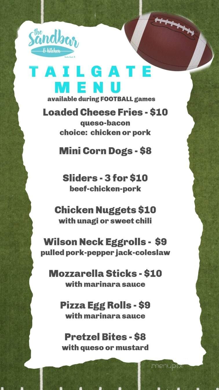 The Sandbar & Kitchen - Fernandina Beach, FL menu_pic