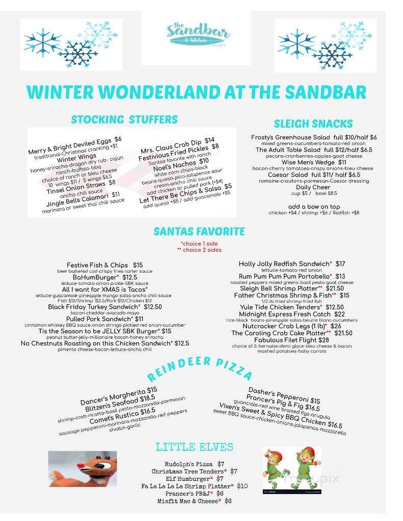 The Sandbar & Kitchen - Fernandina Beach, FL menu_pic