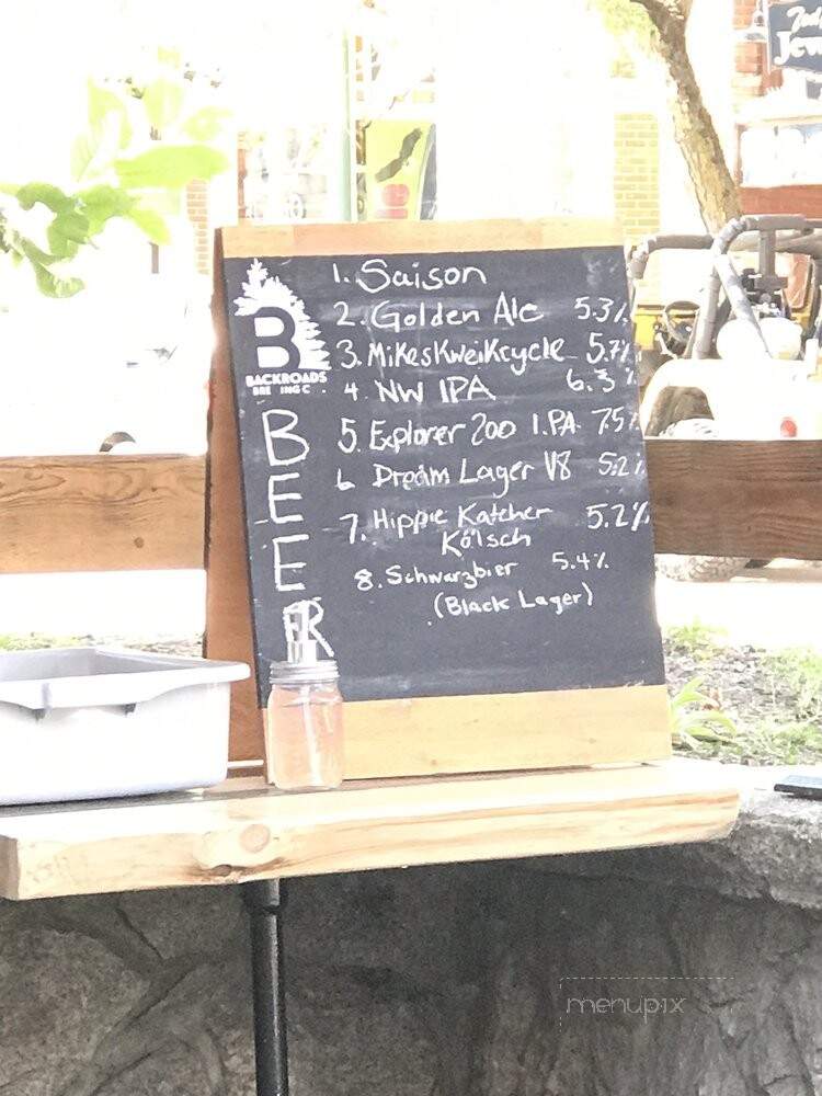 Backroads Brewing - Nelson, BC menu_pic