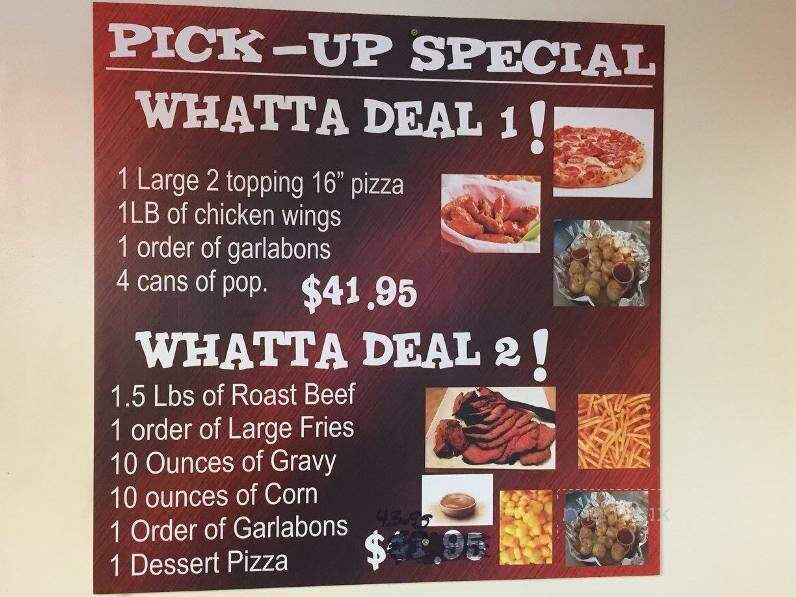 Whatta Pizza - Parry Sound District, ON menu_pic