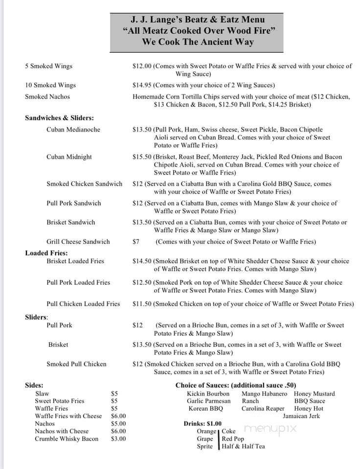 King Canary Brewing Company - Mooresville, NC menu_pic