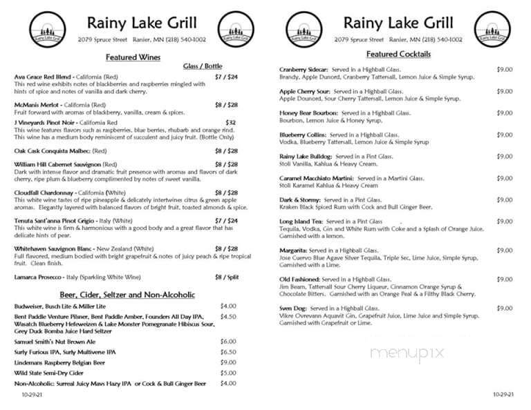 Rainy Lake Grill - Ranier, MN