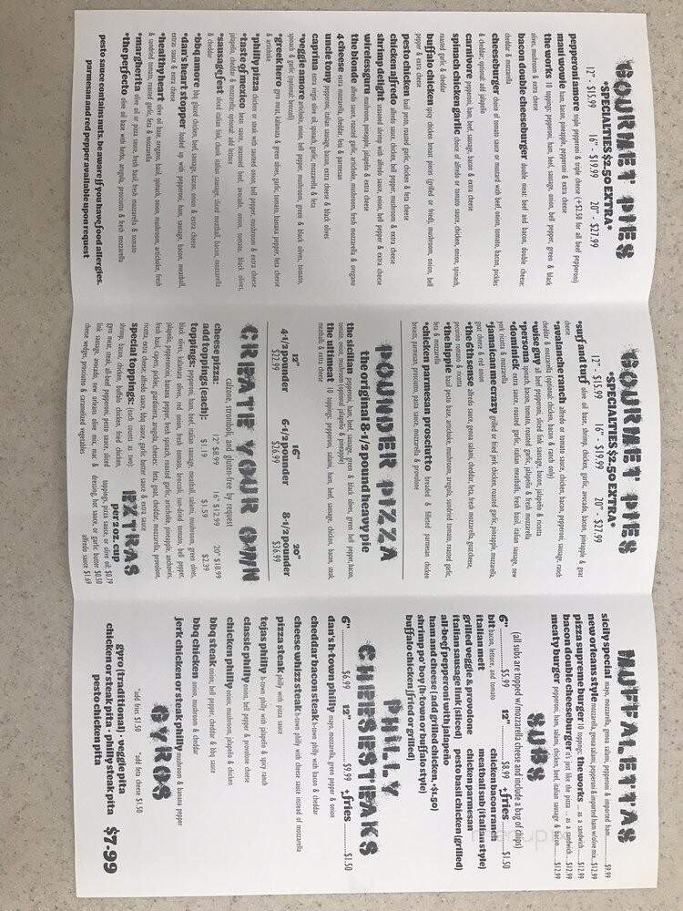 Dan's Pizza In The Mont - Houston, TX menu_pic