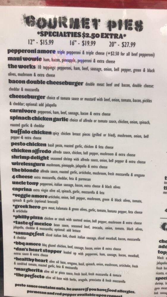 Dan's Pizza In The Mont - Houston, TX menu_pic