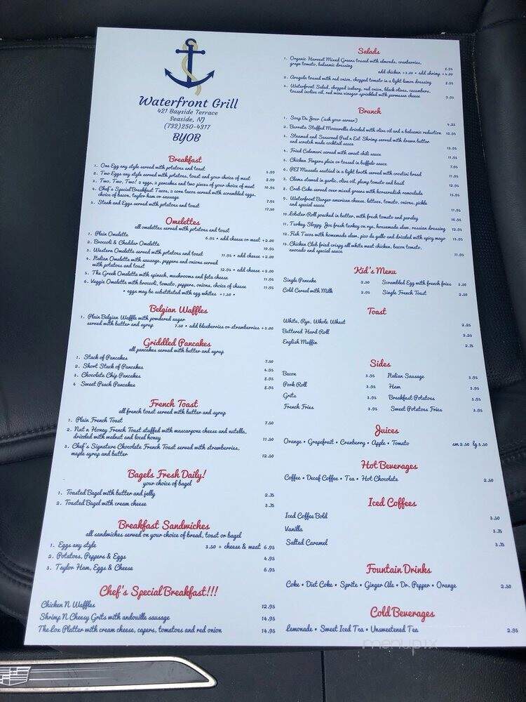 Waterfront Grill - Seaside Heights, NJ menu_pic