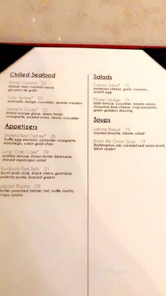 Gordon Ramsay Steak - North Kansas City, MO menu_pic