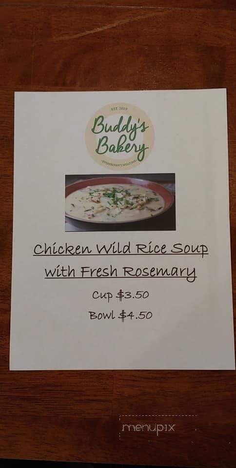 Buddy's Bakery - Hudson, WI menu_pic