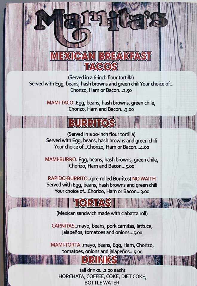 Mamitas Family Mexican Restaurant - Colorado Springs, CO menu_pic