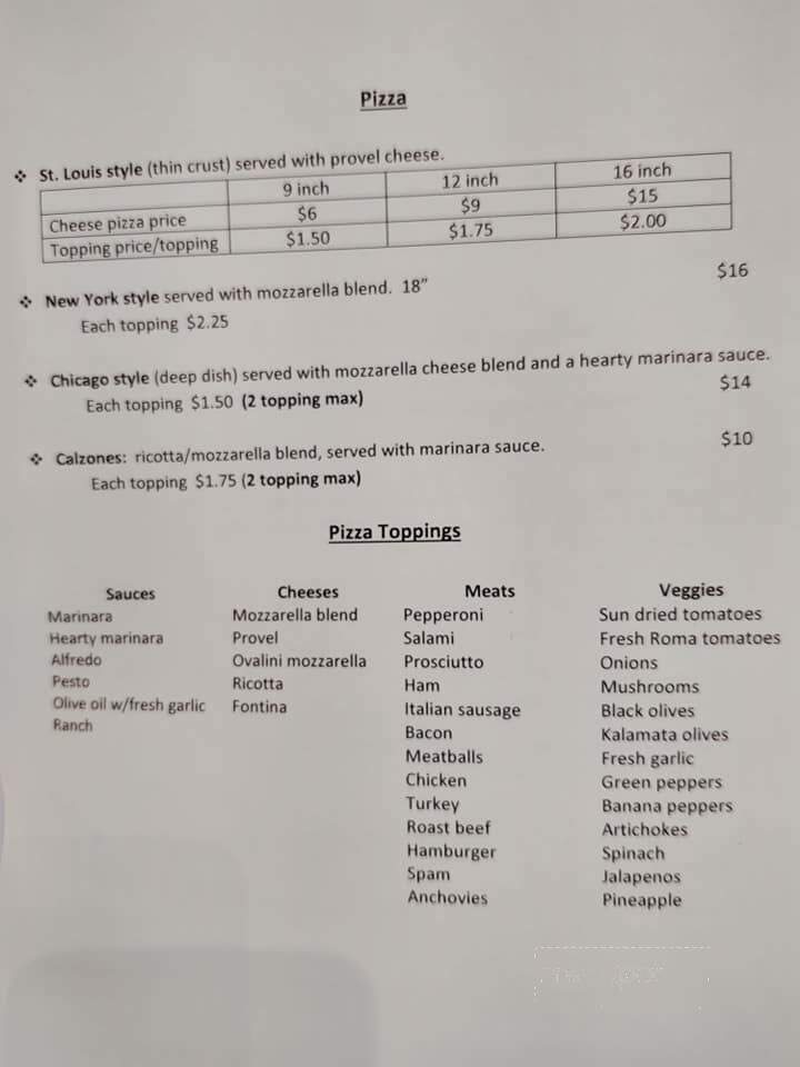 Ohana Pizzeria - Fulton, MO menu_pic