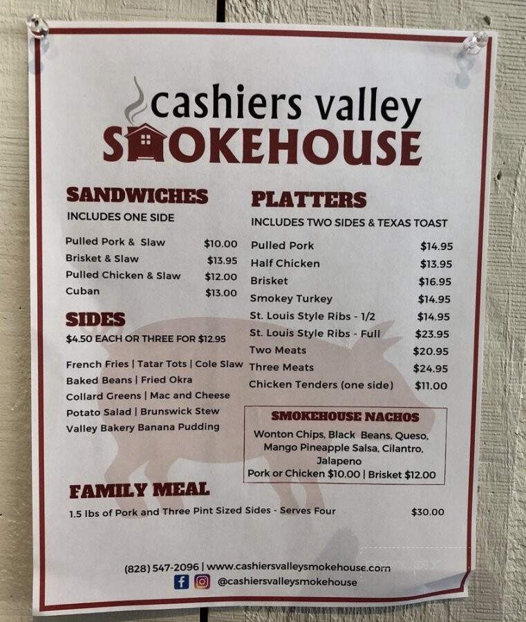 Cashiers Valley Smokehouse - Cashiers, NC