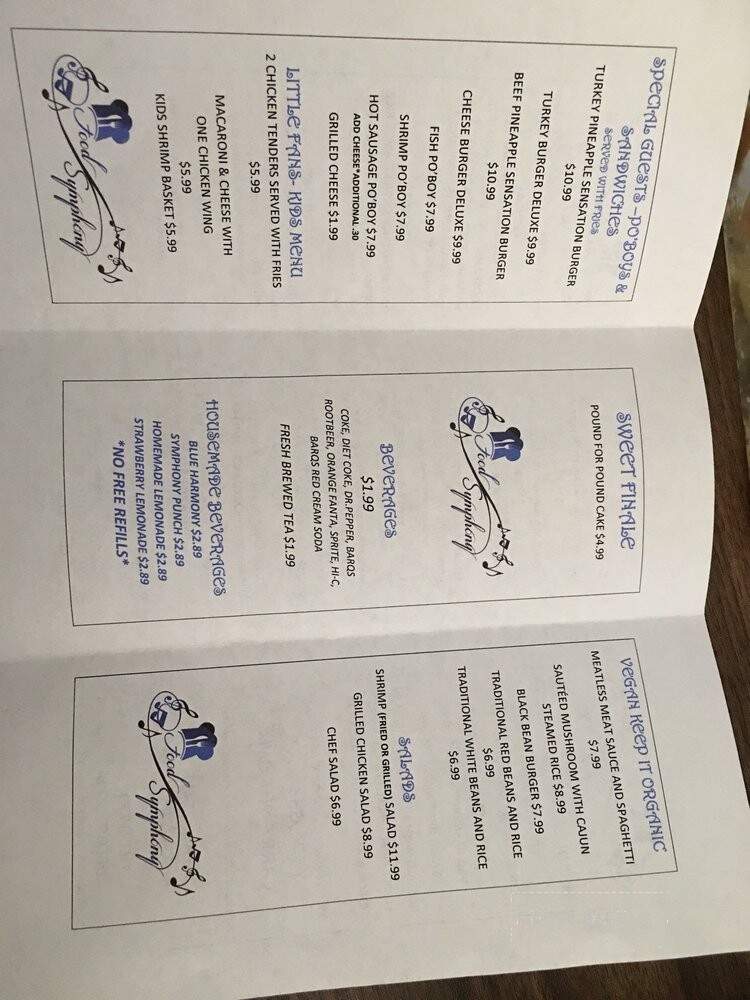 Food Symphony Restaurant - Harvey, LA menu_pic