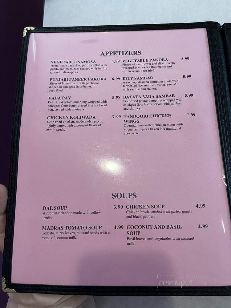 Naan and Dosa - Albuquerque, NM menu_pic