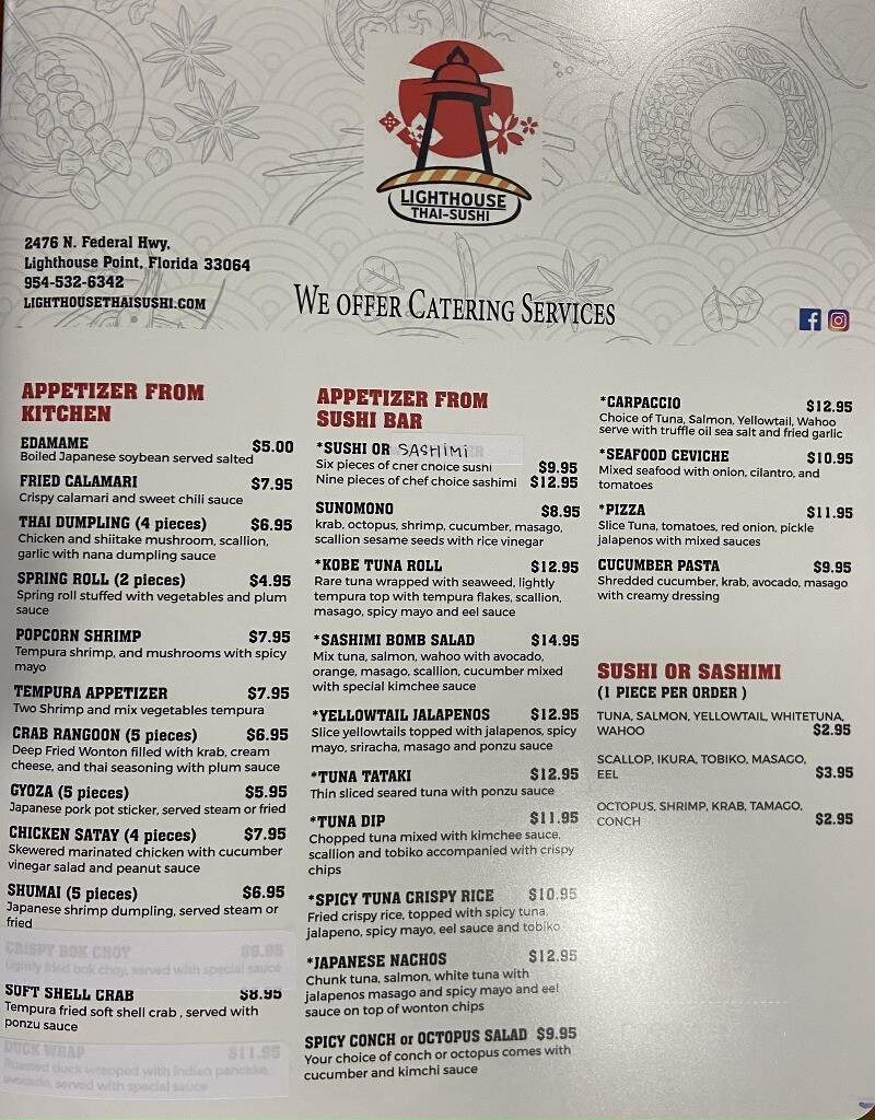 Lighthouse Thai Sushi - Lighthouse Point, FL menu_pic