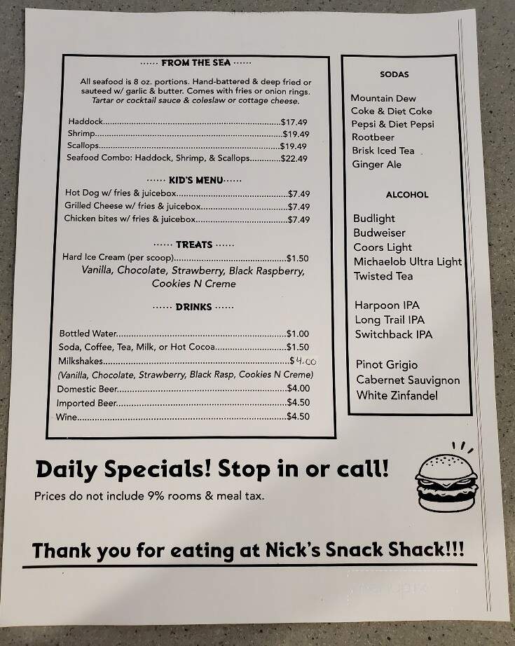 Nicks Snack Shack - Barton, VT