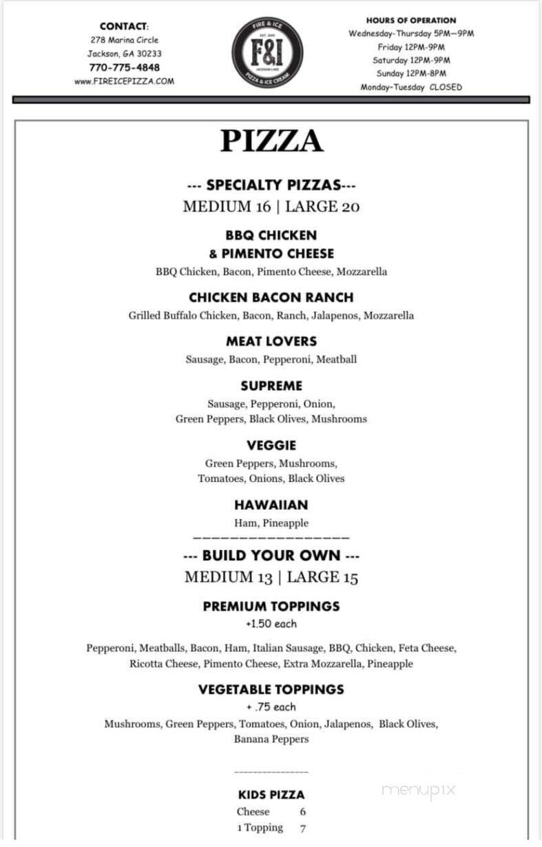 Fire and Ice - Jackson, GA menu_pic