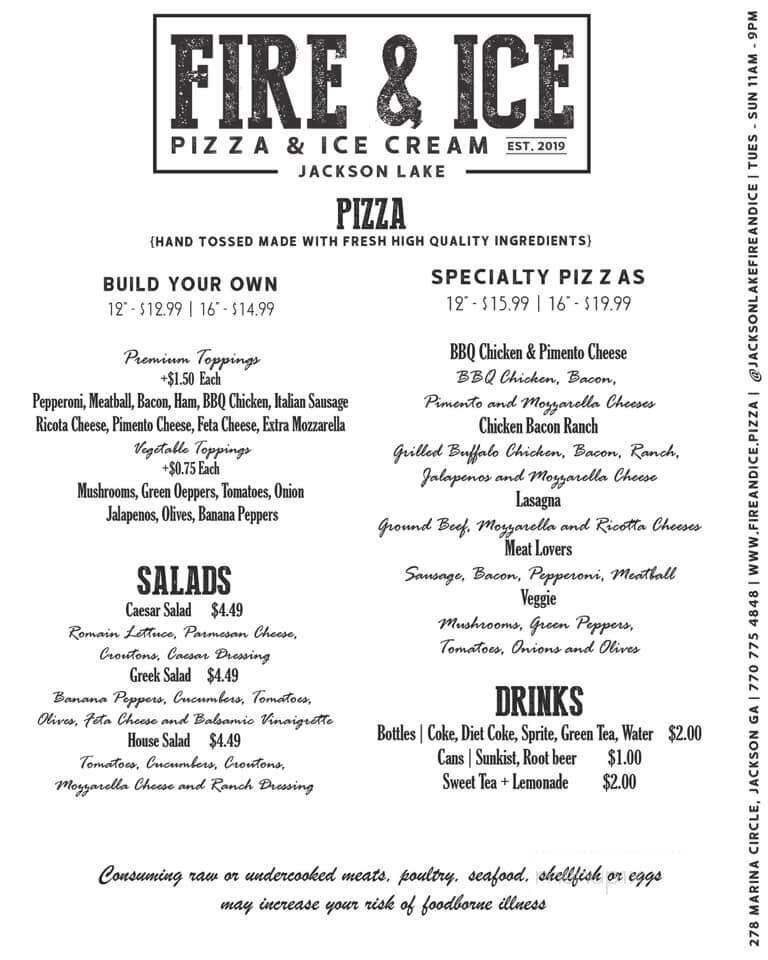 Fire and Ice - Jackson, GA menu_pic