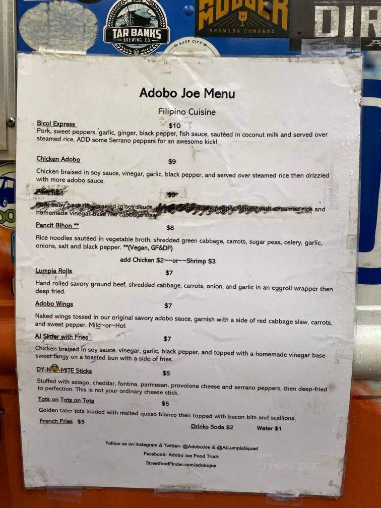 Fainting Goat Brewing Company - Benson, NC menu_pic