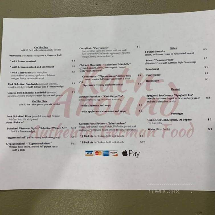 Fainting Goat Brewing Company - Benson, NC menu_pic