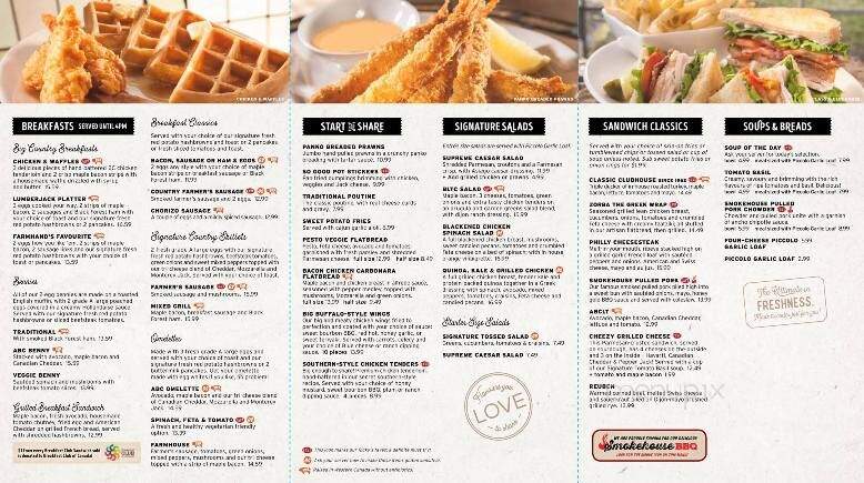 Ricky's Country Restaurant - Mission, BC menu_pic