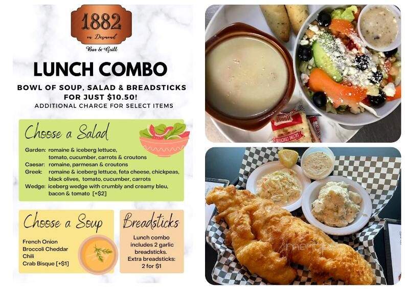 1882 on Desmond - Sayre, PA menu_pic