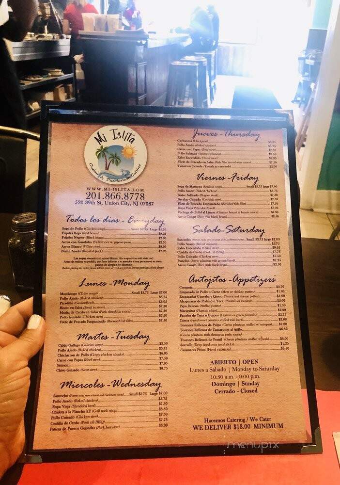 Mi Islita - Union City, NJ menu_pic
