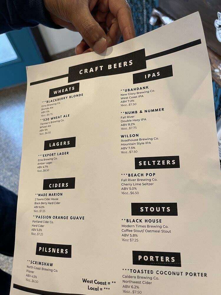 Yaks Shack - Mt. Shasta, CA menu_pic