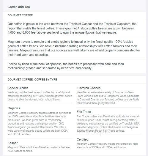 Magnum Coffee Roastery - Nunica, MI menu_pic
