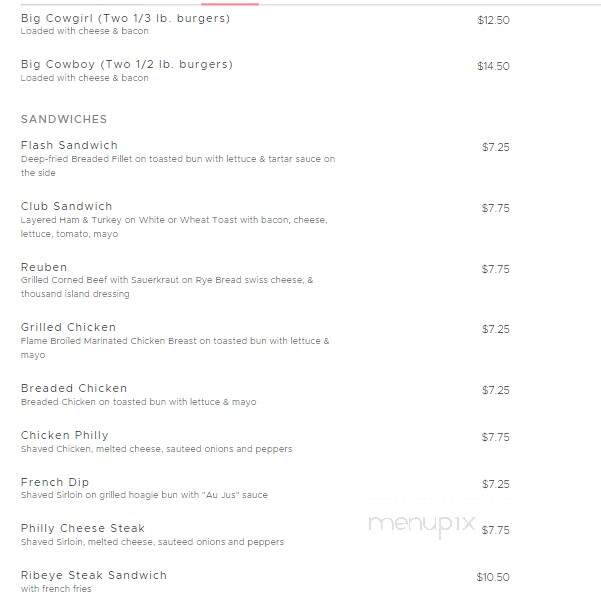 Wagon Wheel Cafe - West Bend, IA menu_pic