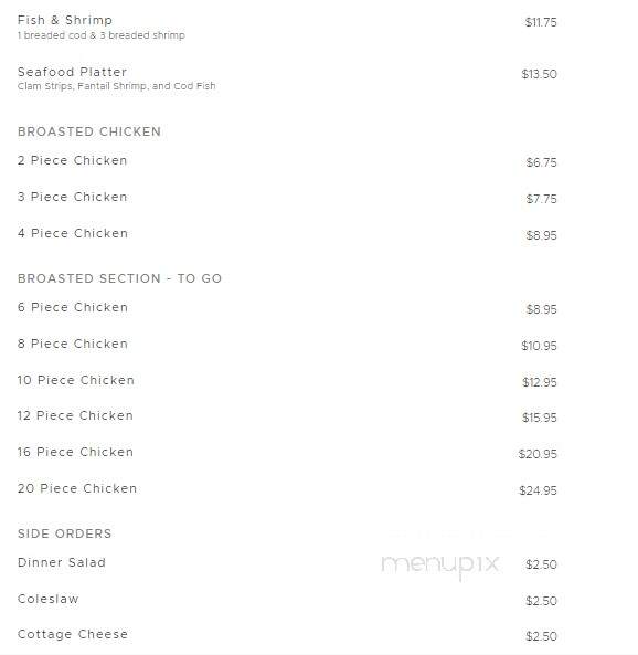 Wagon Wheel Cafe - West Bend, IA menu_pic