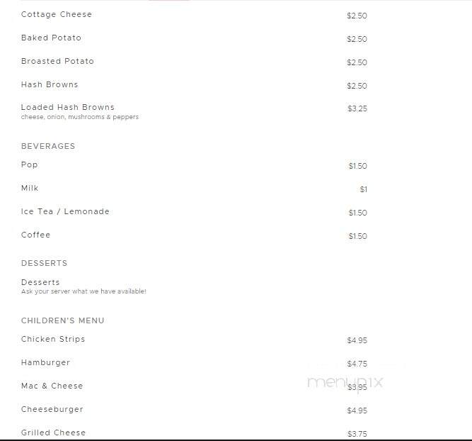 Wagon Wheel Cafe - West Bend, IA menu_pic