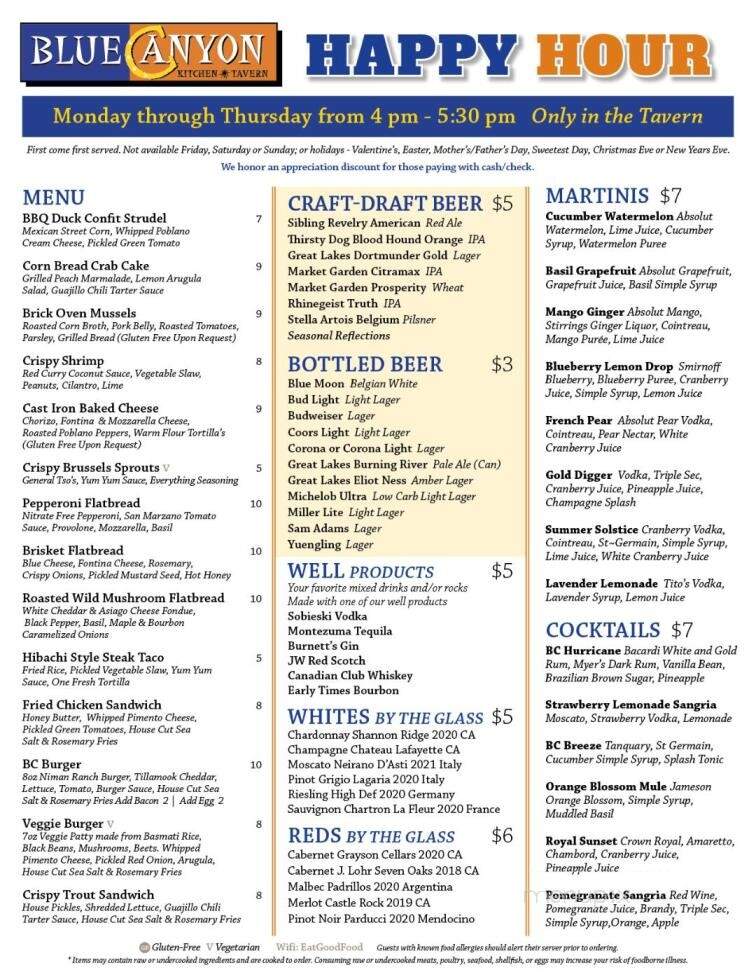 Blue Canyon Kitchen Tavern - Twinsburg, OH