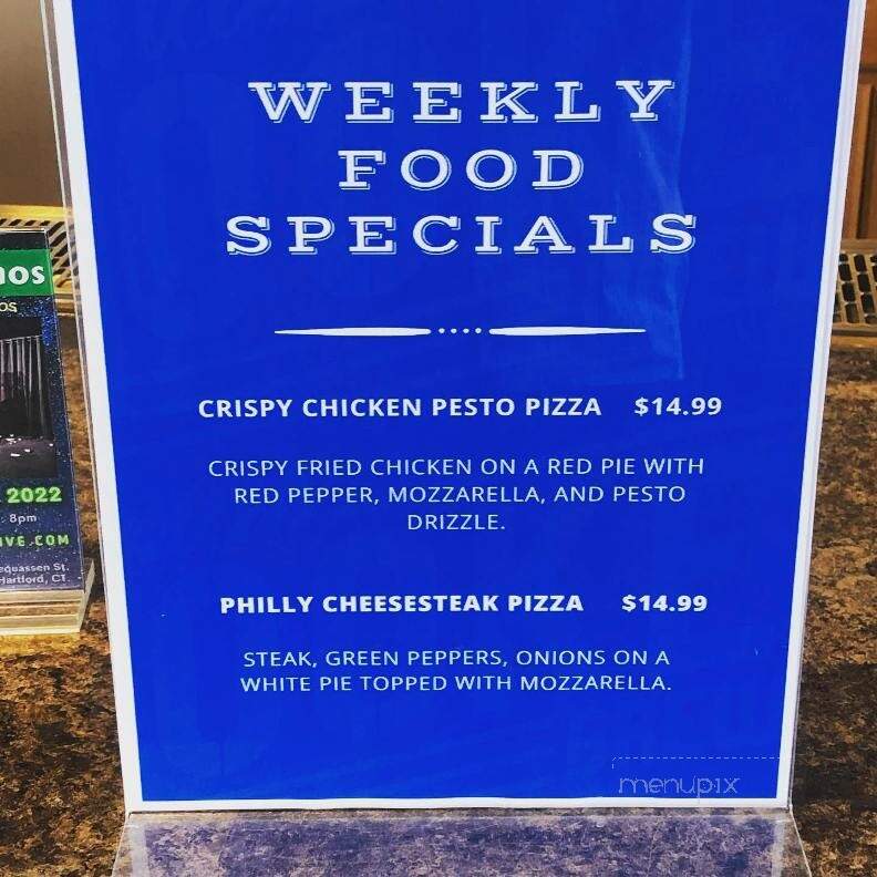 Thomas Hooker Brewery - Bloomfield, CT menu_pic