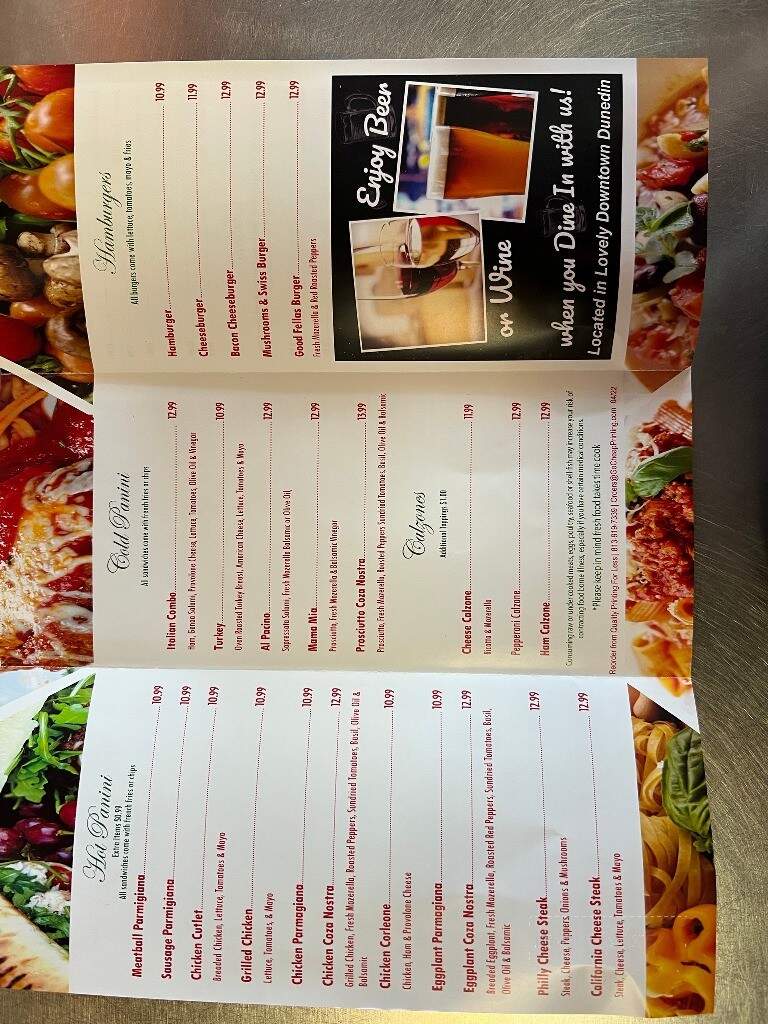 Tony's Pizza - Dunedin, FL menu_pic
