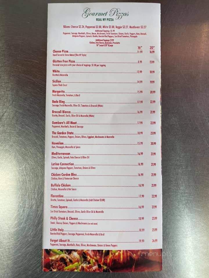 Tony's Pizza - Dunedin, FL menu_pic
