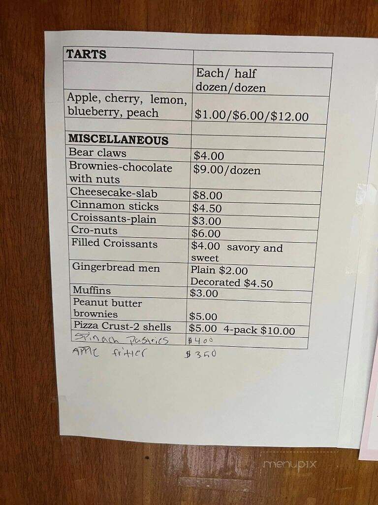 Golls Bakery - Havre de Grace, MD menu_pic