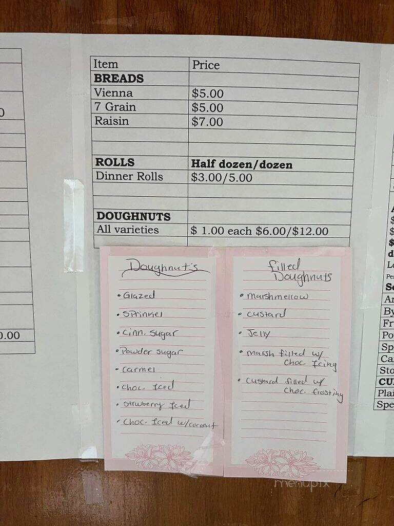 Golls Bakery - Havre de Grace, MD menu_pic
