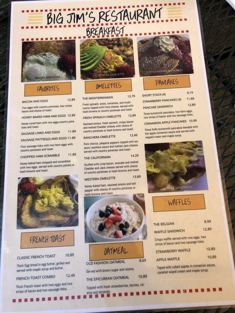 Big Jim's Family Restaurant - Sun Valley, CA menu_pic