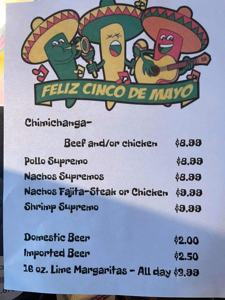 El Olmeca Mexican Restaurant - Ardmore, AL menu_pic