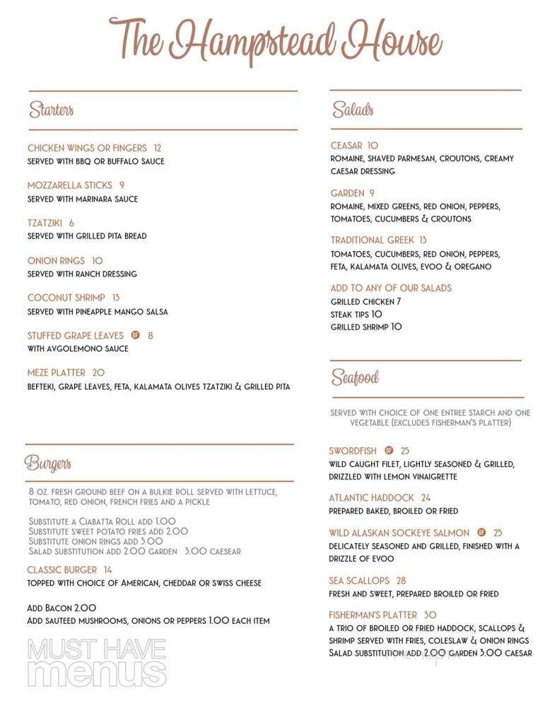 Hampstead Manor - Methuen, MA menu_pic