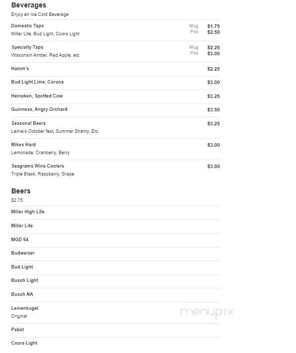 L R's Place - Rio, WI menu_pic