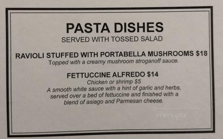 Cross Creek Resort - Titusville, PA menu_pic
