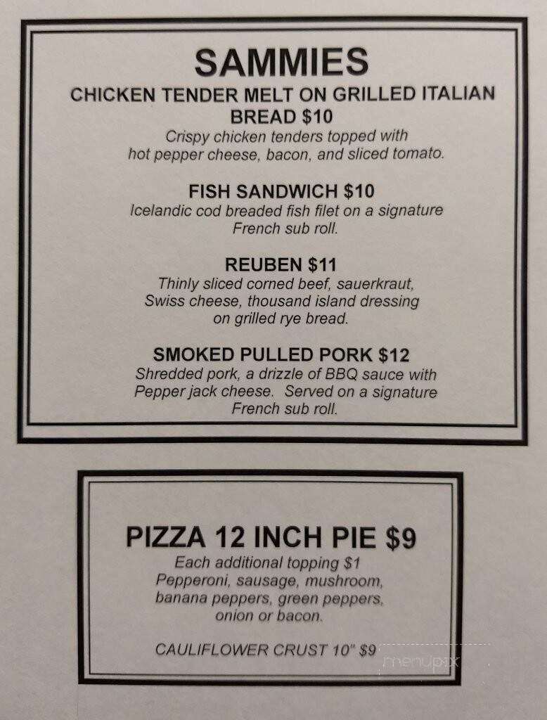 Cross Creek Resort - Titusville, PA menu_pic