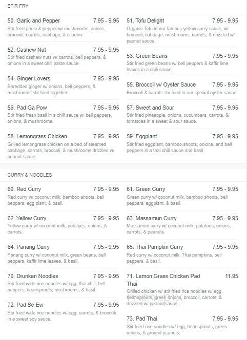 Pac Thai - Forest Grove, OR menu_pic