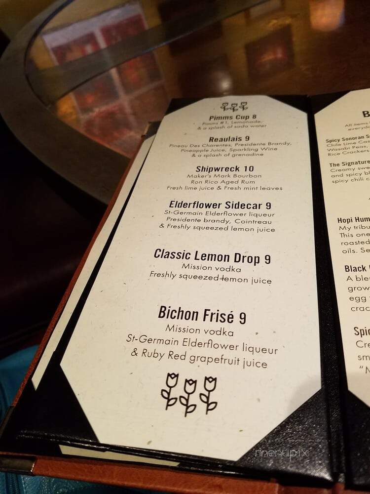 Turquoise Room - Winslow, AZ menu_pic