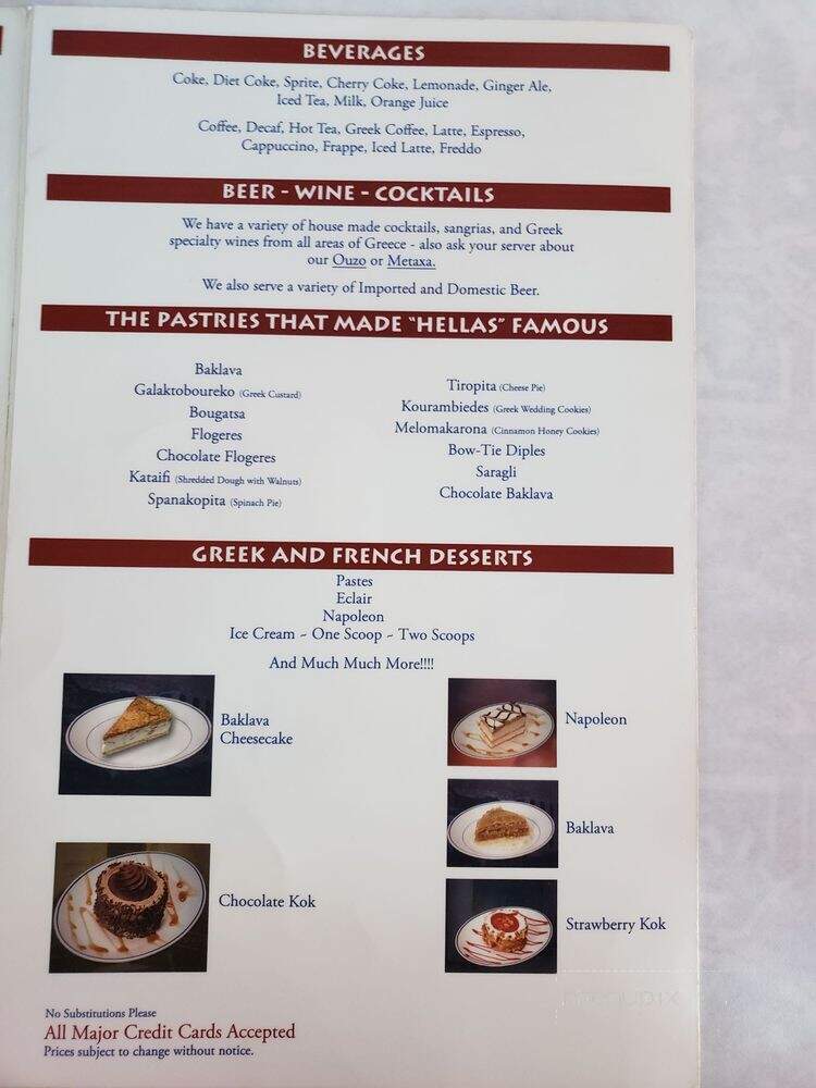 Hellas Restaurant - Tarpon Springs, FL menu_pic