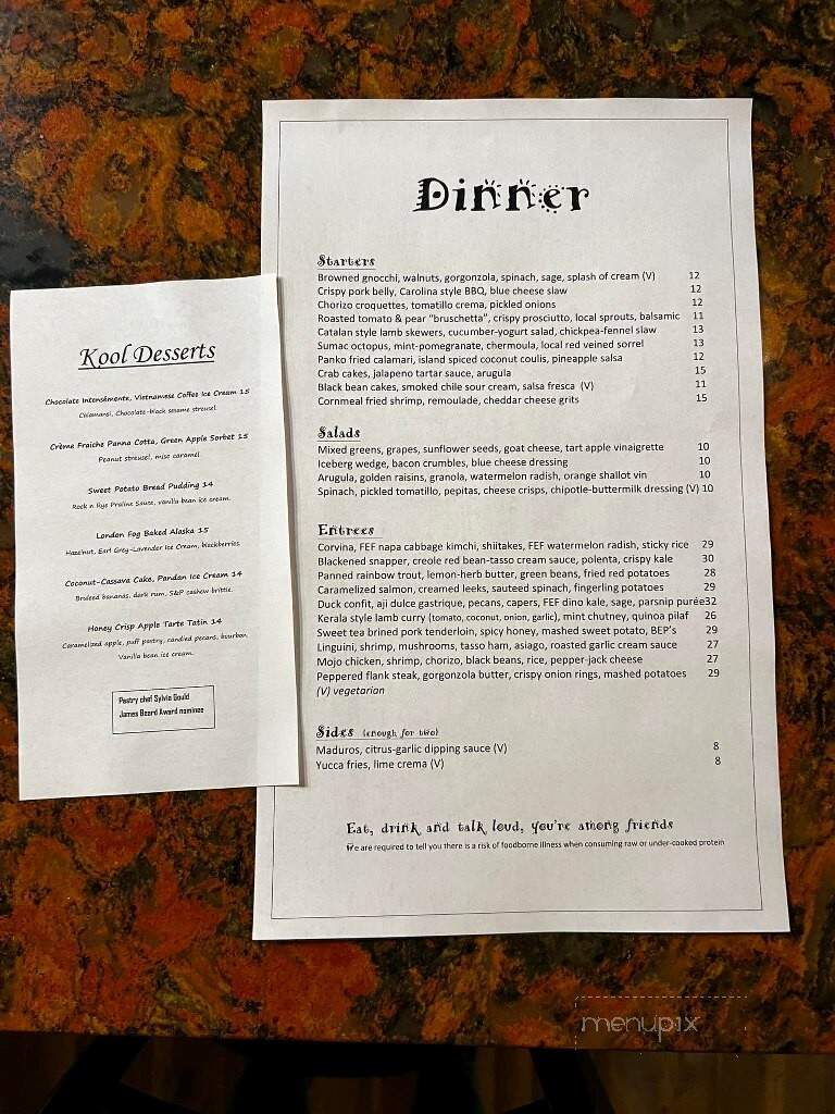 Kool Beanz Cafe - Tallahassee, FL menu_pic