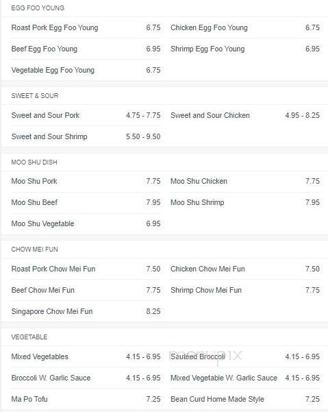 Shanghai Chinese Restaurant - Mulberry, FL menu_pic