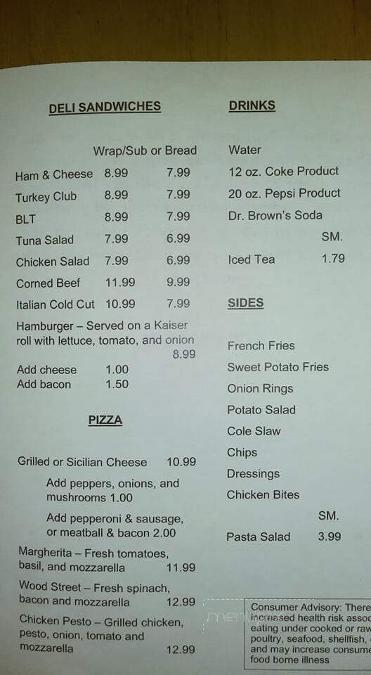 Wood Street Grill - Punta Gorda, FL menu_pic