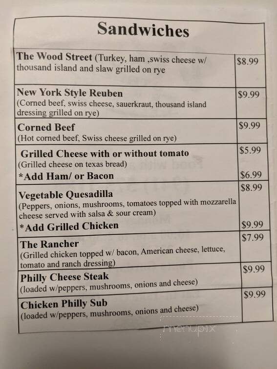 Wood Street Grill - Punta Gorda, FL menu_pic
